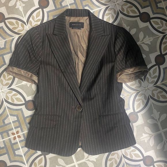 BCBGMaxAzria Black Pinstripe Pantsuit - Picture 2 of 4